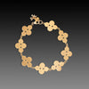 Gold Cluster Link Bracelet