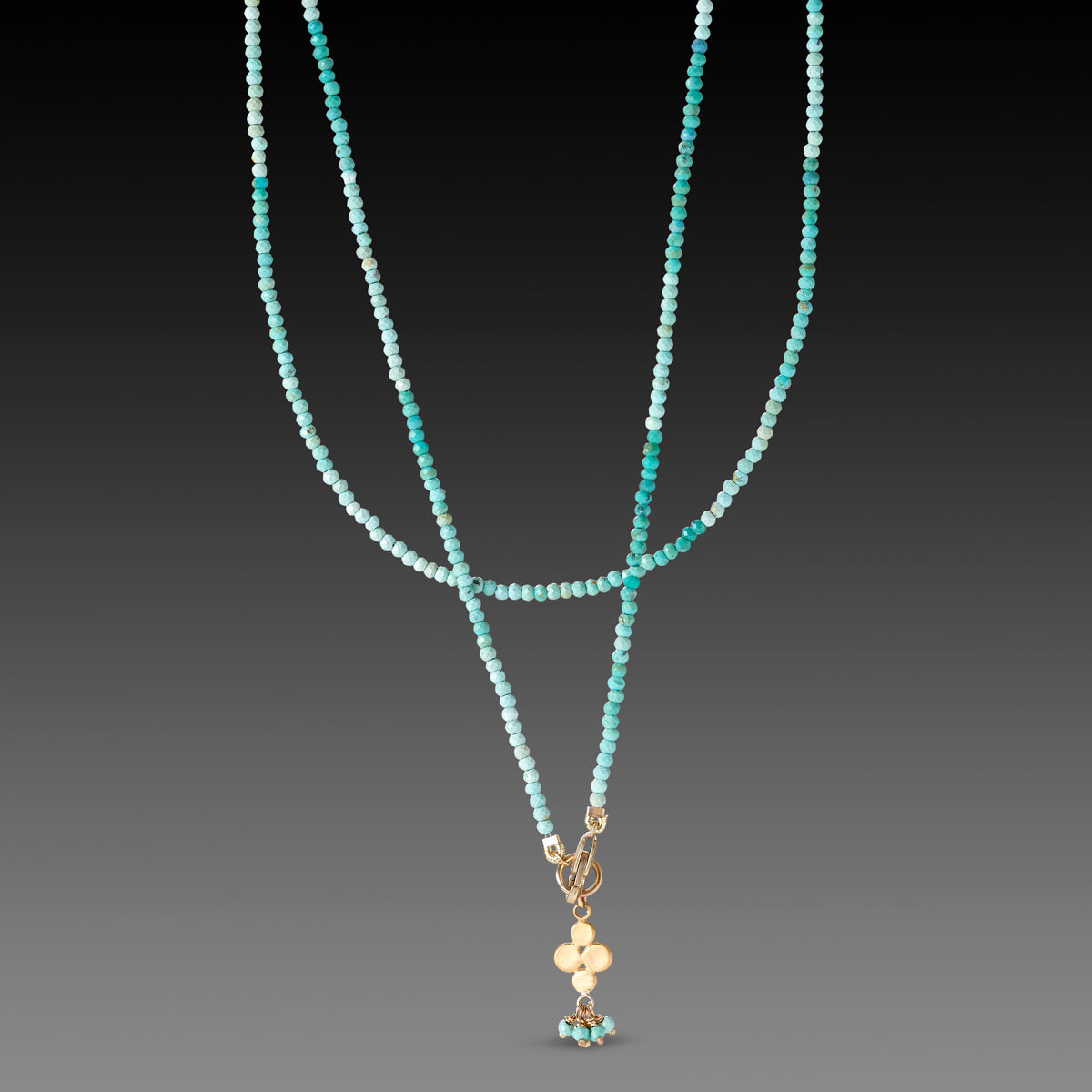 Long Ombre Turquoise Necklace