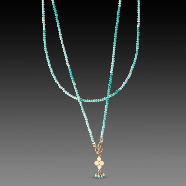Long Ombre Turquoise Necklace