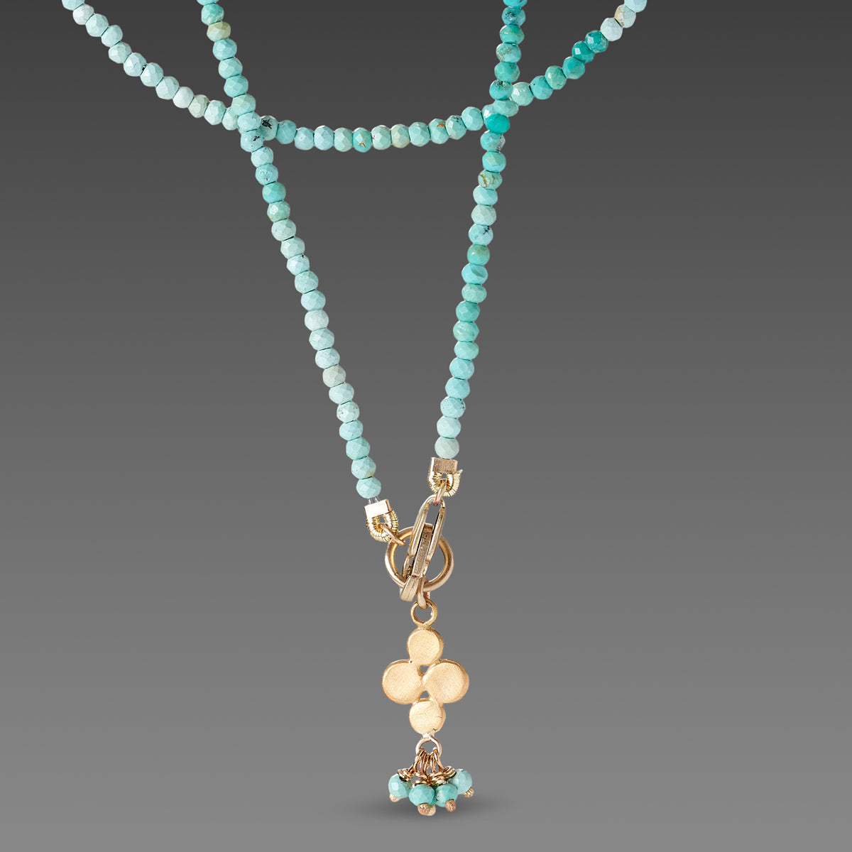 Long Ombre Turquoise Necklace