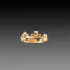 Large Gold Side Trios Band with Diamonds