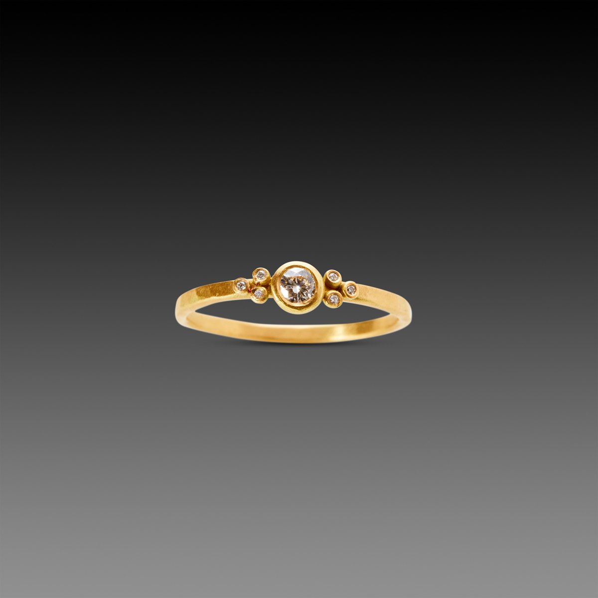 Small Diamond Flourish Ring