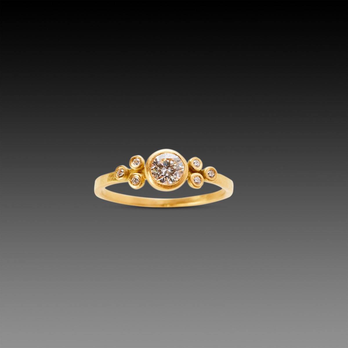 Narrow Diamond Flourish Ring