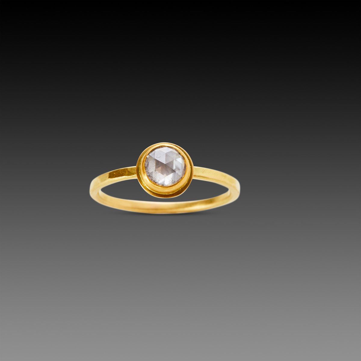 Rose Cut Diamond Solitaire Ring