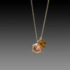 Pink Sapphire Necklace with 22k Gold Charm