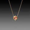 Pink Sapphire Necklace with Diamond