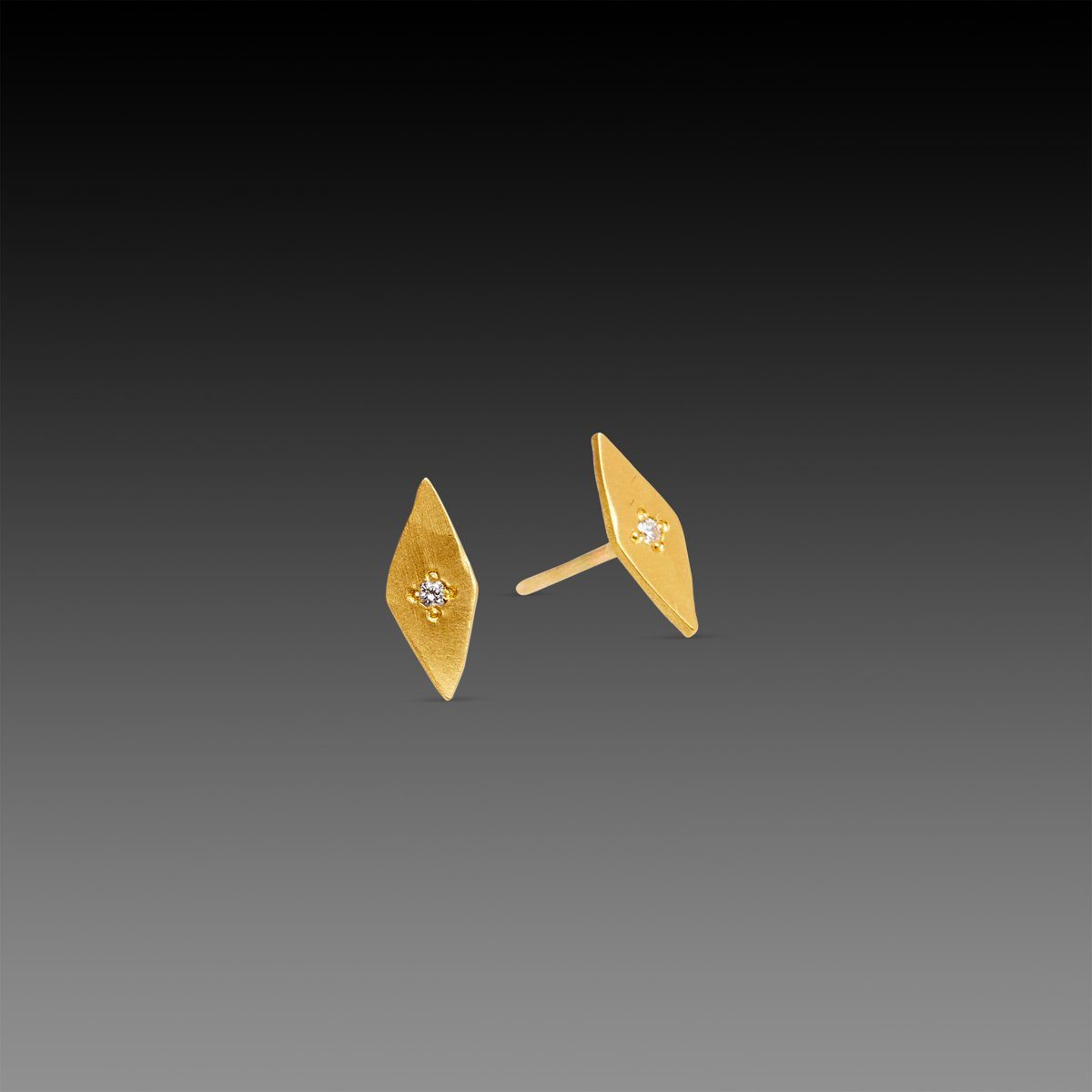 Geometric Gold Stud Earrings