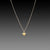 Tiny Gold Leaf Trio Necklace with Diamond