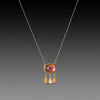 Pink Sapphire Necklace with 22k Gold Fringe