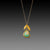 Ethiopian Opal with 22k Double Leaf Necklace