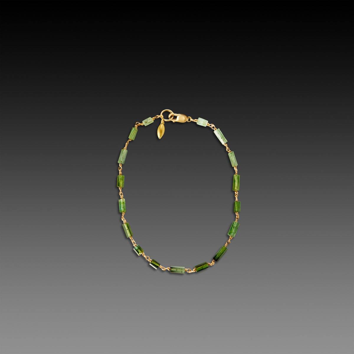 Green Tourmaline Beads Bracelet