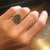 Ancient Indian Coin Ring with Two Diamonds