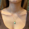 Ethiopian Opal with 22k Double Leaf Necklace