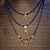 Lapis, Ruby and Gold Trio Necklace