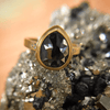 Teardrop Black Diamond Ring