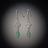 Small Filigree Earrings with Chrysoprase
