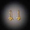 Gold Leaf Trio Earrings with Diamonds
