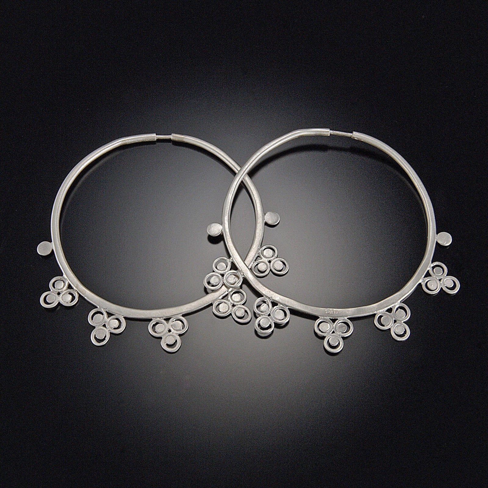 Filigree Trios Hoop Earrings