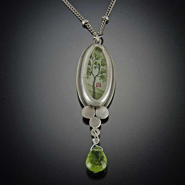 Spring Maple Necklace with Peridot