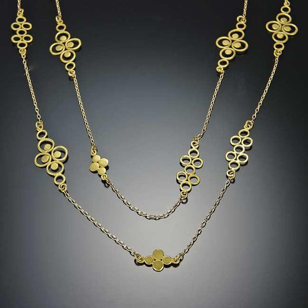 Gold Filigree Chain Necklace