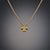 Gold Tiny Leaf Trio Necklace