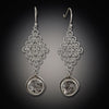 Tourmalated Quartz Filgree Earrings - Ananda Khalsa Jewelry