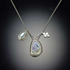Bluebird Charm necklace with Blue Topaz