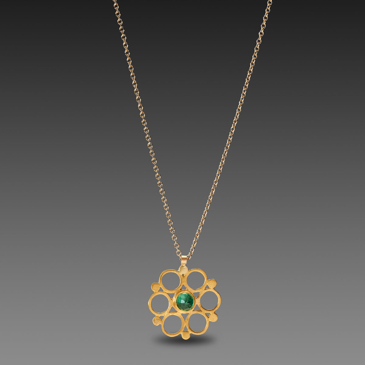 Emerald Mandala Necklace