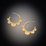 Gold Scallop Hoop Earrings