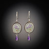 Tiny Oval Violet Earrings