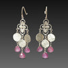Filigree Chandelier Earrings with Pink Sapphires