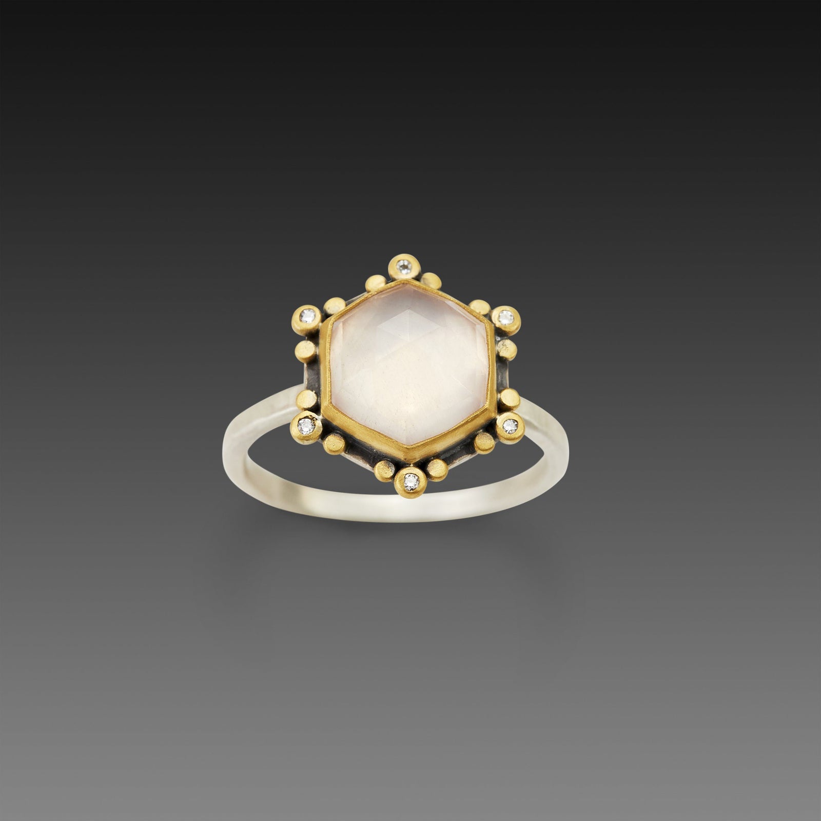 Rose Quartz Star Ring