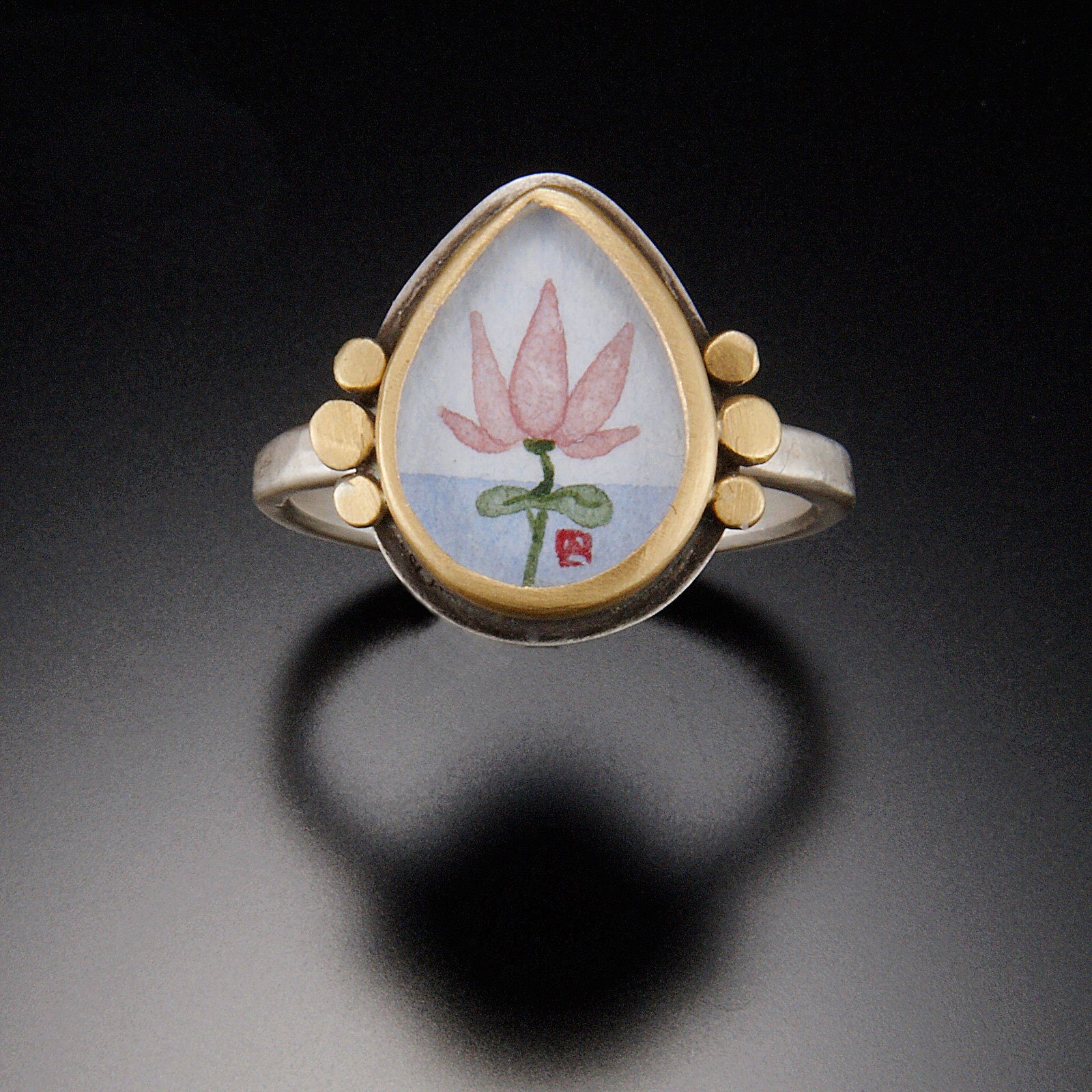 Teardrop Lotus Ring