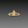 Gray Diamond Teardrop Ring