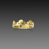 Large Hammered Gold Side Trios Band