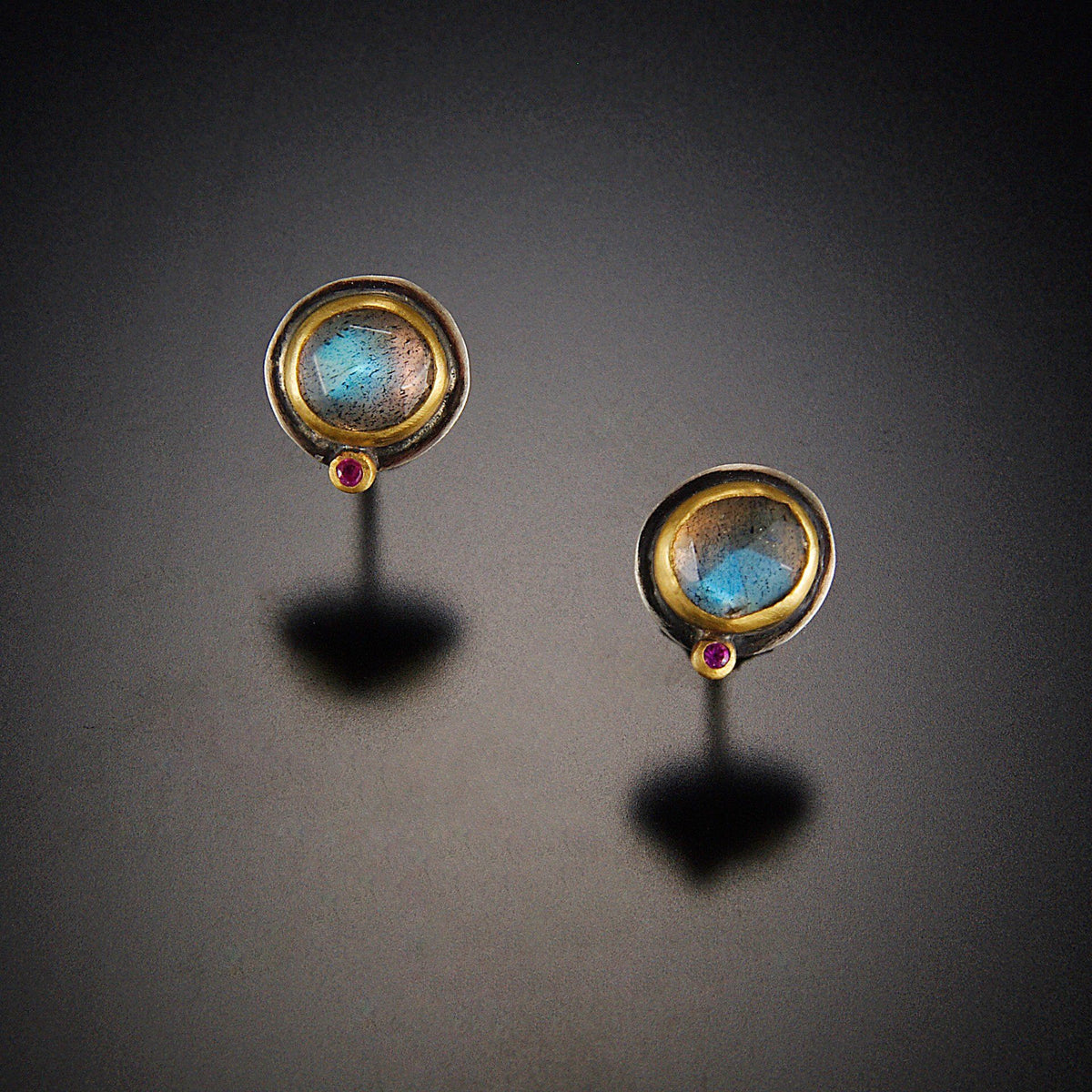 Labradorite stud clearance earrings