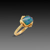 Boulder Opal Ring with Four Diamonds