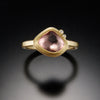 Pink Sapphire Ring with Diamond Dots