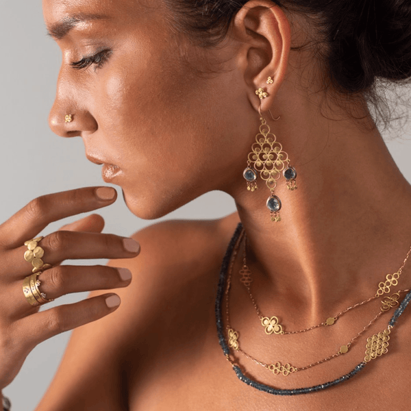 Gold Filigree Chain Necklace