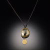 Pyrite Necklace with Gold Disk