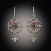 Delicate Garnet Mandala Earrings - Ananda Khalsa Jewelry