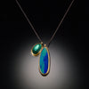 Green Tourmaline and Australian Opal Necklace