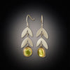 Vine Earrings with Peridot Drops - Ananda Khalsa Jewelry